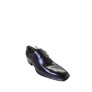 Tardini Mens Leather Slip On Whole Lace Up Oxfords Black Size 8